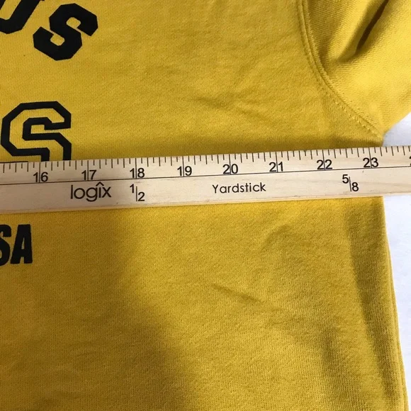 RVCA Matty Hoodie Men’s Size M Color Yelow Kangaroo Pocket Pullover 100% Cotton - Picture 8 of 14